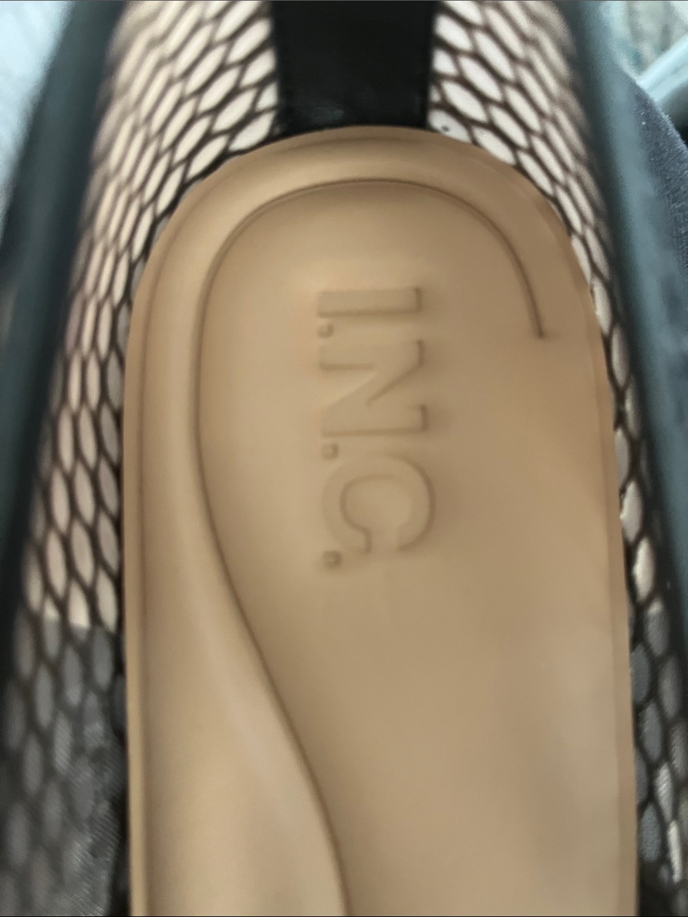 INC International Concepts Black Mesh Mary Jane Flats with Square Toe - Picture 4 of 4